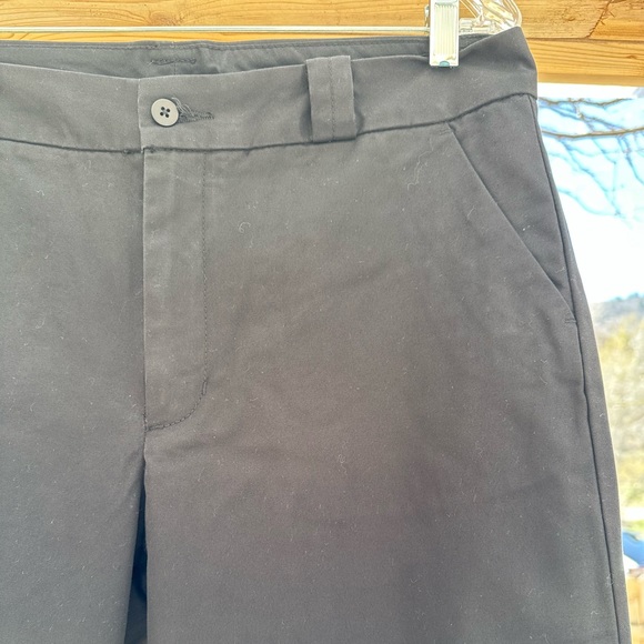 Gap NWOT Cotton Clean Flat Front Stretch Cropped Wide Leg Chino Black size 12 - Picture 2 of 10
